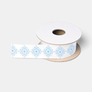 Satin Ribbon mit Schneeflocken zum Dekorieren von Satinband