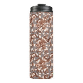 Satin Ribbon Pattern – Elegant Soft Fabric Loop Thermosbecher