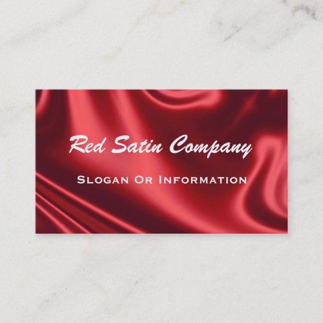 Satin rouge et dentelle blanche sur les cartes de (Devant)