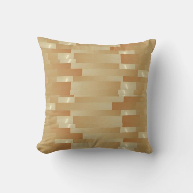 Satin-Silk goldene Streifen - Schatten Art101 Kissen (Vorderseite)