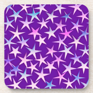 Satin stars, Lavendel auf lila Getränkeuntersetzer