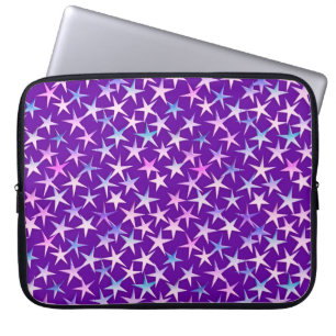 Satin stars, Lavendel auf lila Laptopschutzhülle