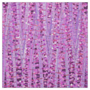 Satin-Streifen und Punkte abstrakt, Amethyst Lila Stoff