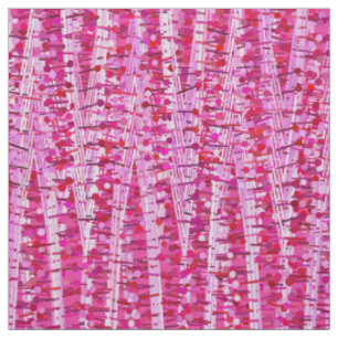 Satin-Streifen und Punkte abstrakt, Fuchsien-Rosa Stoff