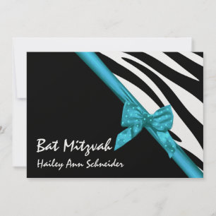 Satin und Streifen Bat Mitzvah Einladung