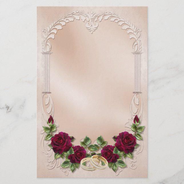 Satin Wedding 2 Briefpapier (Vorderseite)