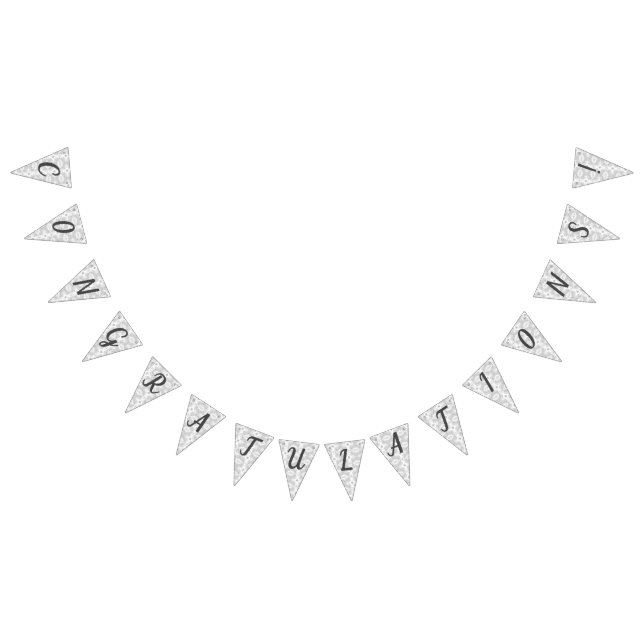 Satin White Imitats Wimpelkette (Alle)