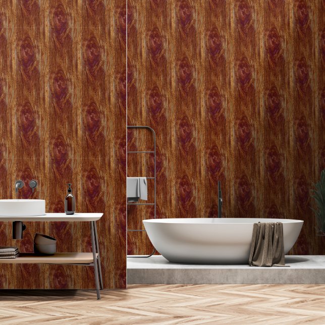 Satin Wood Grain Tapete (Badezimmer)