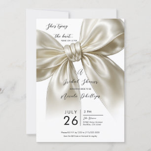 Satinband Knoten binden Vornehme Bridal Shower Einladung