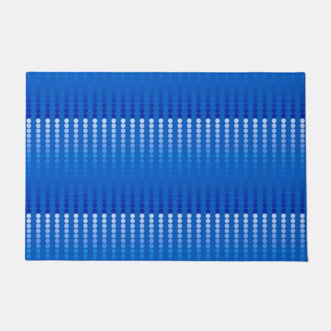 Satindots - Stahlblau Fußmatte (Vorderseite)
