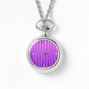 Satindots - violett und orchid armbanduhr