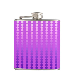 Satindots - violett und orchid flachmann
