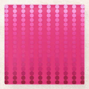 Satinpunkte - Schatten des pinkfarbenen Rosas Glasuntersetzer