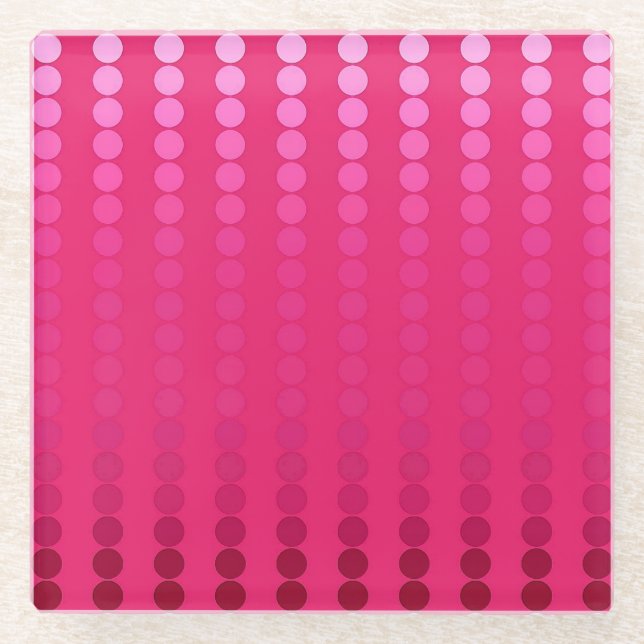 Satinpunkte - Schatten des pinkfarbenen Rosas Glasuntersetzer (Vorderseite)