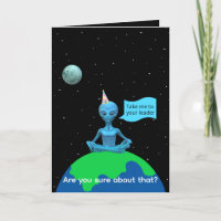 Satire Alien Birthday Card by Jo Images