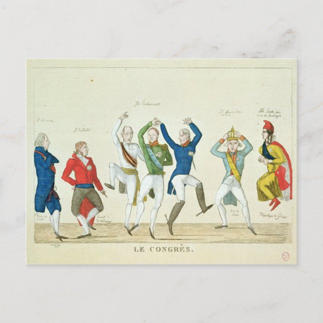 Satirical Cartoon, der den Schlüssel darstellt Postkarte (Vorderseite)