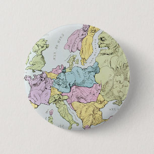 Satirical Karte von Europa 1871 Button