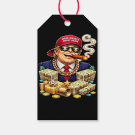 Satirical MAGA Billionaire Cartoon — Retro Pop Art Geschenkanhänger