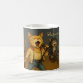Satirische Bohemische Catsody Rocking Cats Kaffee Kaffeetasse