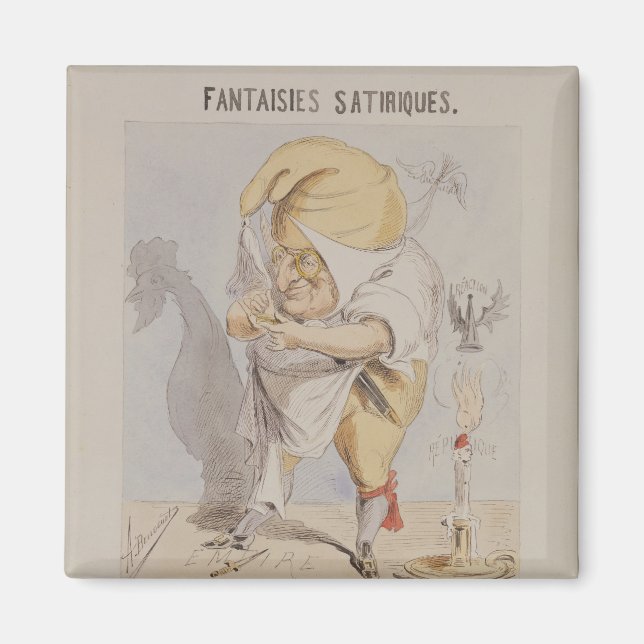 Satirische Fantasien, Karikatur von Adolphe Magnet (Vorne)