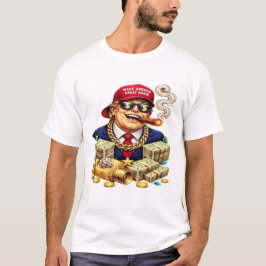 Satirischer MAGA-Milliardärs-Carton — Retro-Pop-Ar T-Shirt