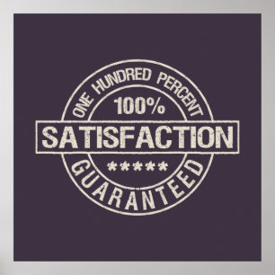 SATISFACTION GARANTIE poster personnalisé
