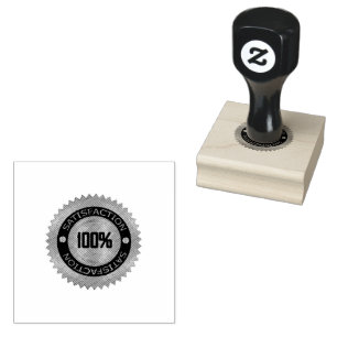 SATISFACTION Logo Lebendige Eindrücke Fuchsia-Tint Gummistempel