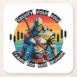 Satisfy | Trade motivation | Fantasy Design Rechteckiger Pappuntersetzer