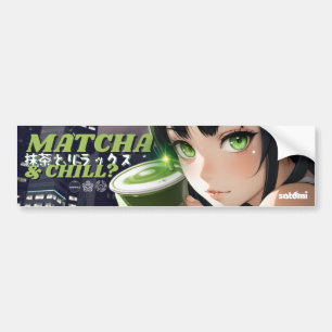 Satomi Motorsport Matcha & Chill Autoaufkleber