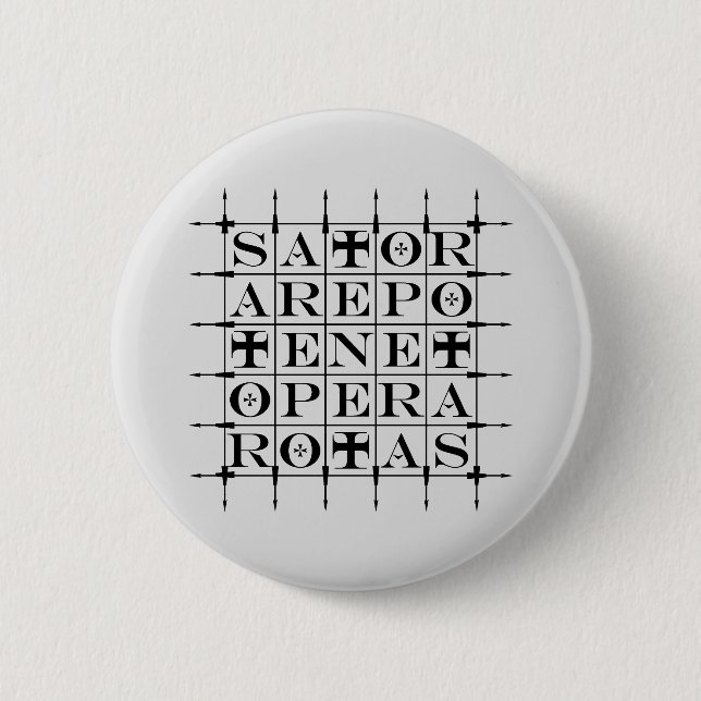SATOR-Platz [SCHWARZ] Button (Vorderseite)