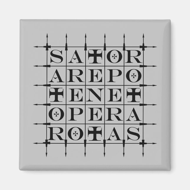 SATOR-Platz [SCHWARZ] Magnet (Vorne)