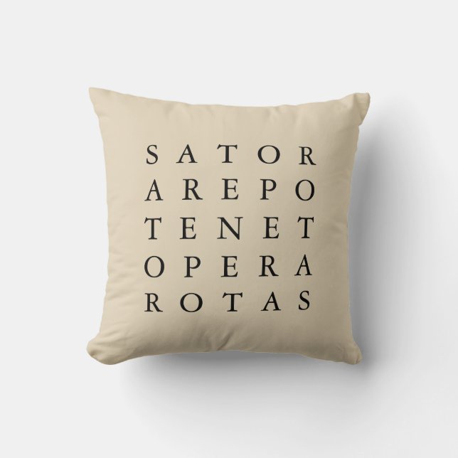 Sator Rotas Antikes Magisches Geheimnis Kissen (Vorderseite)