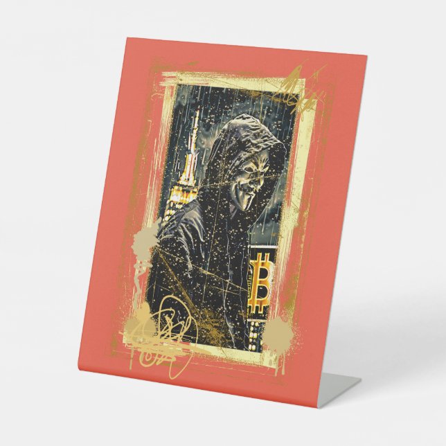 Satoshi-Dach Sockelschild (Vorderseite)