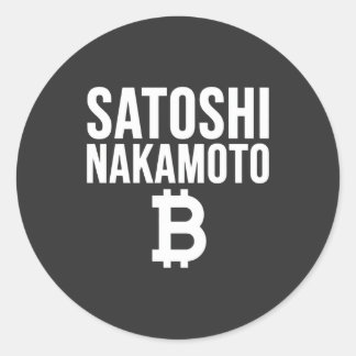Satoshi Nakamoto White Edition Runder Aufkleber