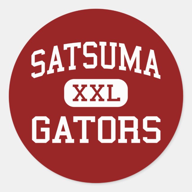 Satsuma - Alligatoren - Highschool - Satsuma Runder Aufkleber (Vorderseite)