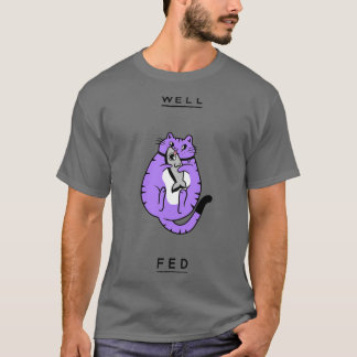 Satt gefütterte Katze T-Shirt