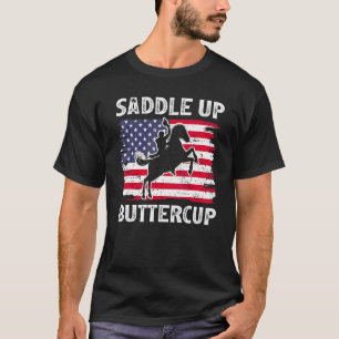 Sattel auf Buttercup Vintage Western Leben Land U T-Shirt