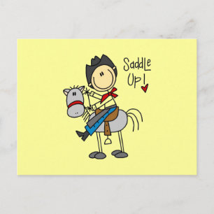 Sattel auf Cowboy T-Shirts und Geschenke Postkarte