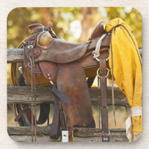 Sattel auf Zaun Untersetzer