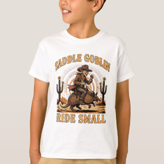 Sattel-Kobold-Fahrt Kleiner Gürteltier-Cowboy-Shir T-Shirt
