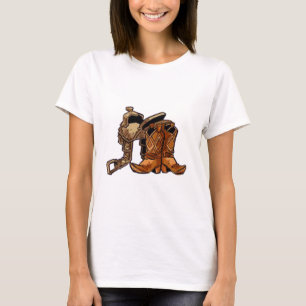 Sattel und Stiefel T-Shirt