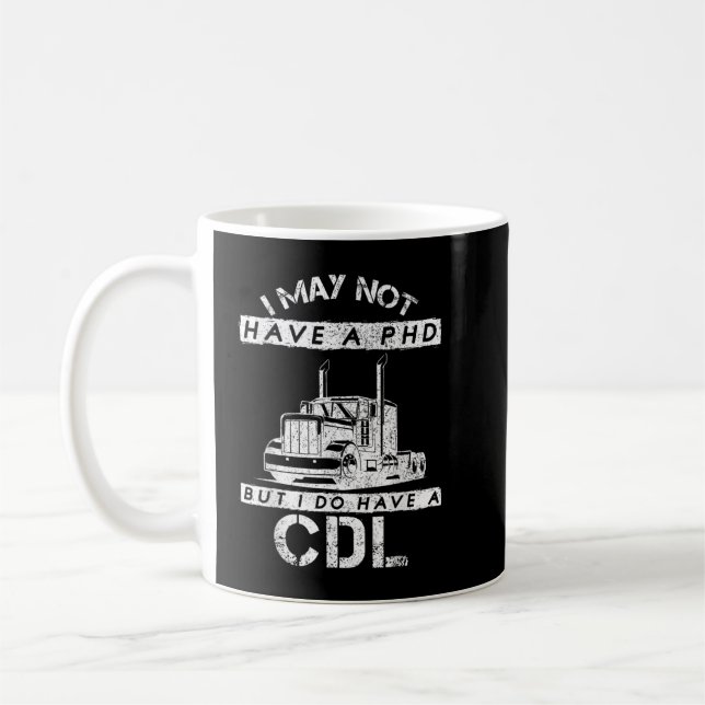 Sattelanhänger mit Sattelzug-Lastkraftwagen Diesel Kaffeetasse (Links)
