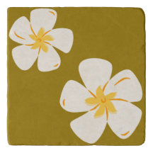 Sattelbraun, weißes Orchid-Trivet