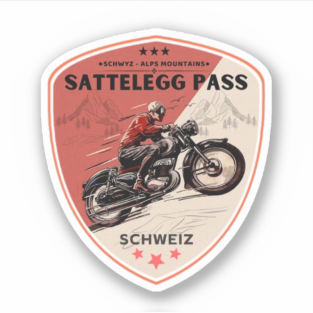 Sattelegg - Tour durch die Schweizer Alpen Aufkleber (Vorderseite)