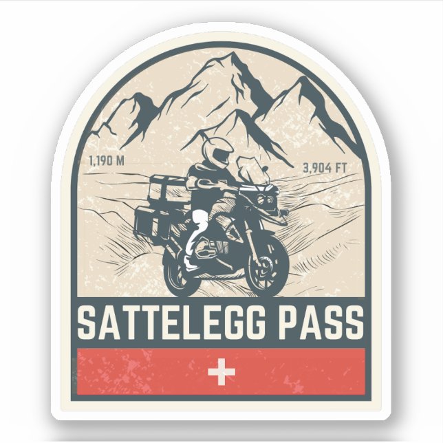 Sattelegg - Tour durch die Schweizer Alpen Aufkleber (Vorderseite)
