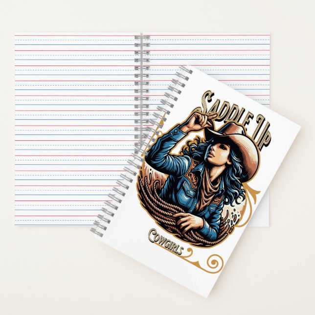 Satteln Sie das Cowgirl Notizbuch (Innen)