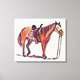 Sattelpferd Leinwanddruck