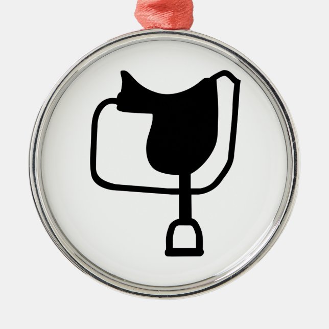 Sattelpferd Ornament Aus Metall (Vorne)