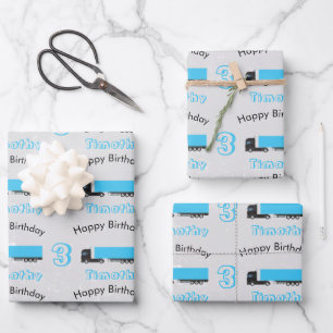 Sattelschlepper Geschenkpapier Set