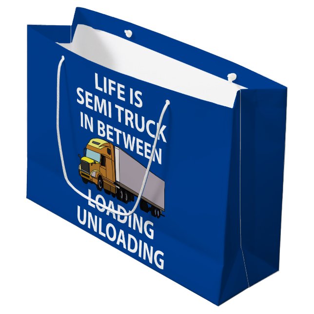Sattelschlepper Große Geschenktüte (Vorderseite Schrägansicht)